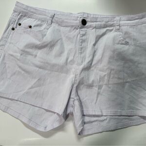 White Women's Casual Cotton Shorts